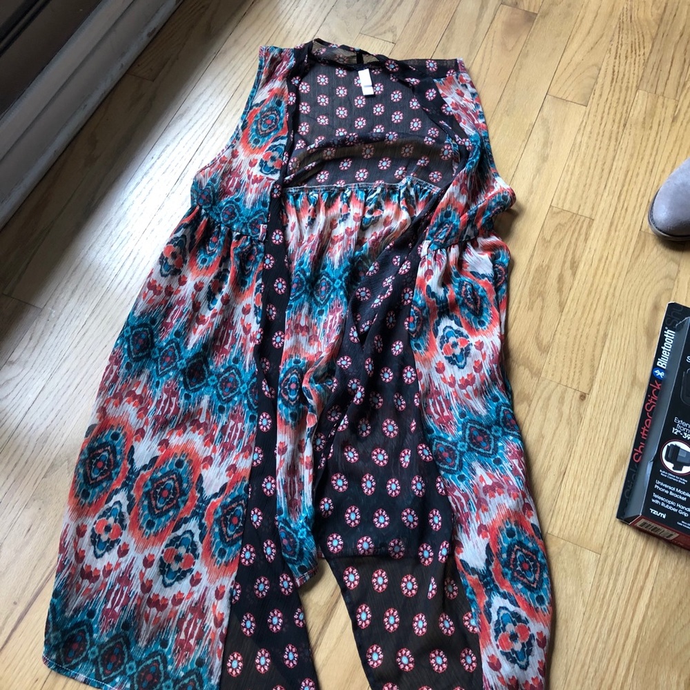 Multi color tank kimono